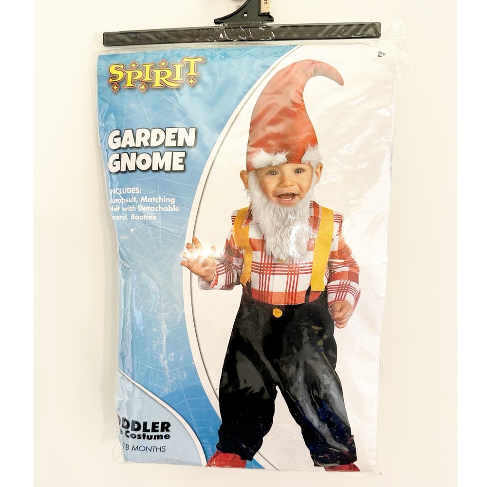 NWOT Garden Gnome Halloween Toddler Costume Size 12-18 Months